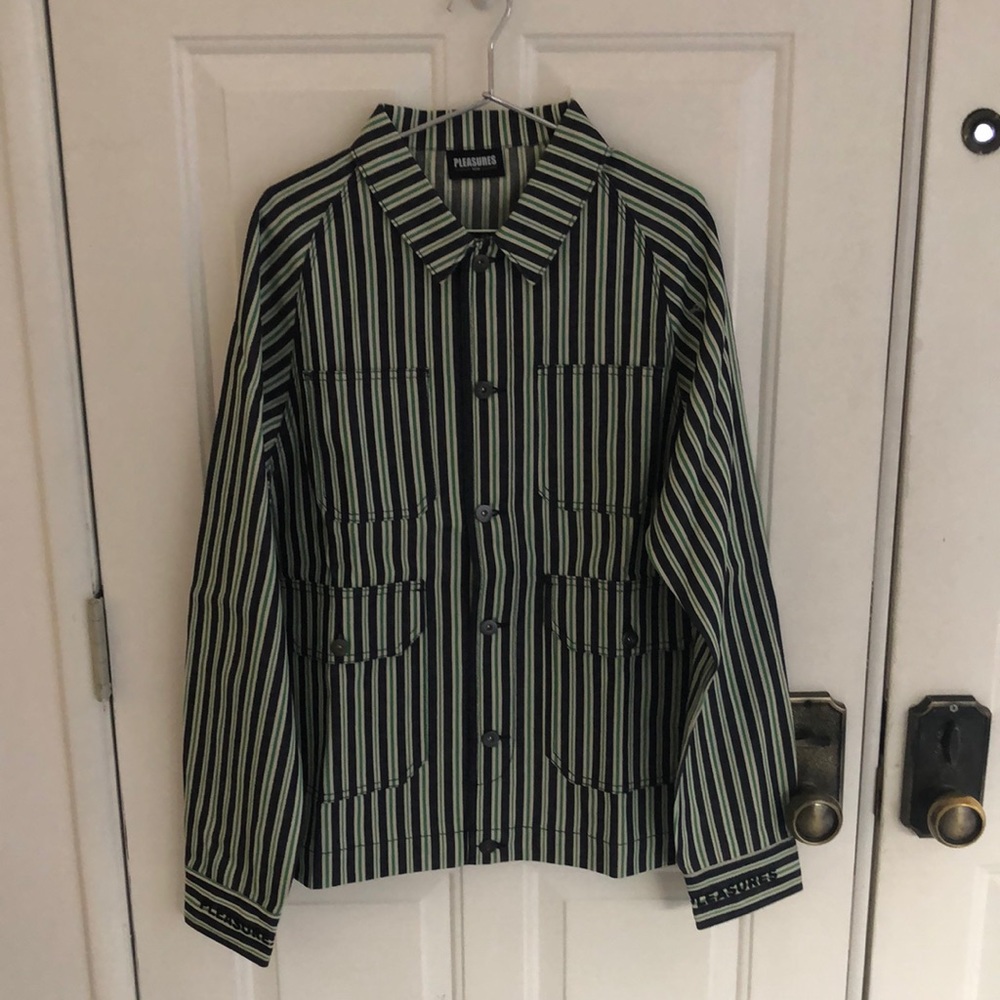 Pleasures Striped Denim UtilityJacket